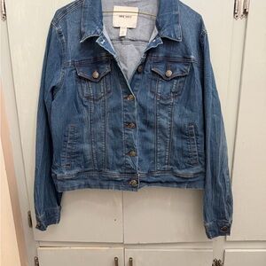Nine West Medium Blue Denim Jean Jacket